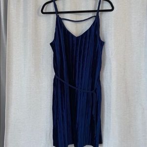 As U Wish Navy Velvet Dress